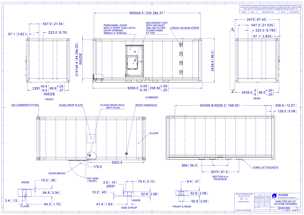 ISO 20 Military Shelter